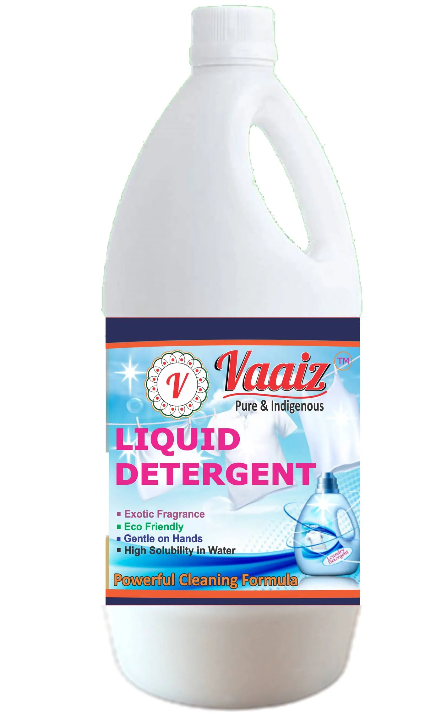 Vaaiz Liquid Detergent 450ml | Fabric Conditioner 5x Whitning Technology Pack of 1